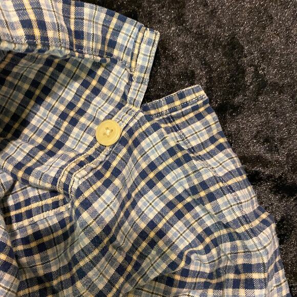 Vintage Abercrombie Fitch Blue Plaid Short Sleeve Button Up Mens Large 1990s Y2K - Picture 9 of 9